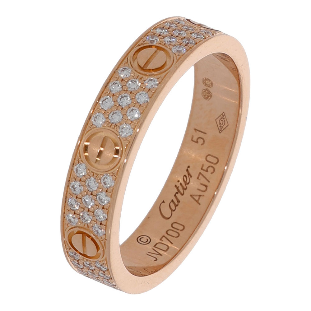 Cartier Love Diamant Ring Gr.51 Roségold 750 / 18K FULL SET