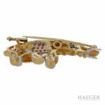 Brosche / Anhänger Gelbgold 750 / 18K mit 0,5ct Diamanten - Bild 3 Vorschau