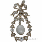 Anhänger Gelbgold 585 / 14K mit 0,8ct Diamanten und Perlen Vorschau