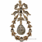 Anhänger Gelbgold 585 / 14K mit 0,8ct Diamanten und Perlen Vorschau