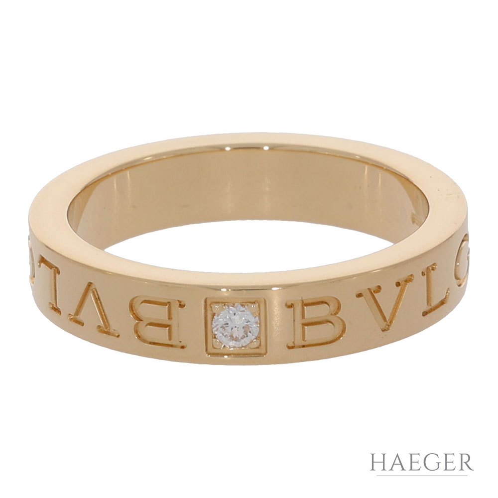 Bulgari Bvlgari Ring Gr.53 mit Diamant Gelbgold 750 / 18K