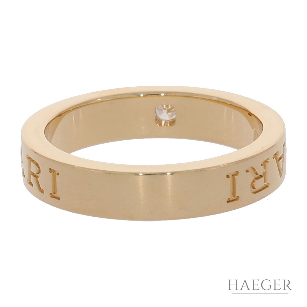 Bulgari Bvlgari Ring Gr.53 mit Diamant Gelbgold 750 / 18K