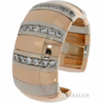Cesari Ring Gr.57 Gelb,- Weißgold 750 / 18K mit 0,7ct Diamanten Vorschau
