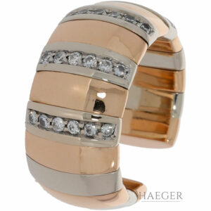 Cesari Ring Gr.57 Gelb,- Weißgold 750 / 18K mit 0,7ct Diamanten
