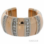 Cesari Ring Gr.57 Gelb,- Weißgold 750 / 18K mit 0,7ct Diamanten Vorschau