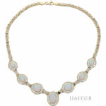 Collier 42cm Gelbgold 750 / 18K mit Opalen Vorschau