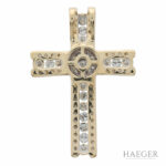 Kreuzanhänger Gelbgold 585 / 14K mit 0,8ct Diamanten Vorschau