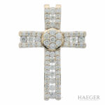 Kreuzanhänger Gelbgold 585 / 14K mit 0,8ct Diamanten Vorschau
