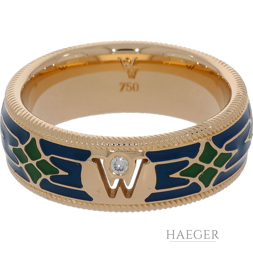 Wellendorff Pavillon Ring Gelbgold 750 / 18 Kt. Gr. 54