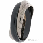 Cartier Trinity Ring Gr.60 Onyx Weißgold 750 / 18K mit originalem Zertifikat Vorschau