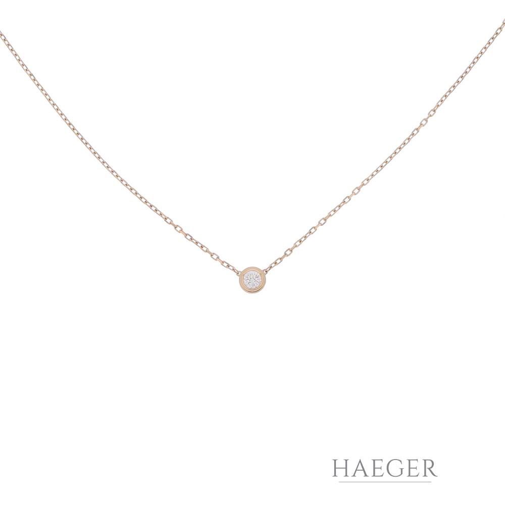 Cartier d´amour Collier 38 – 41cm Gelbgold 750 / 18K mit 0,18ct Diamant Full Set