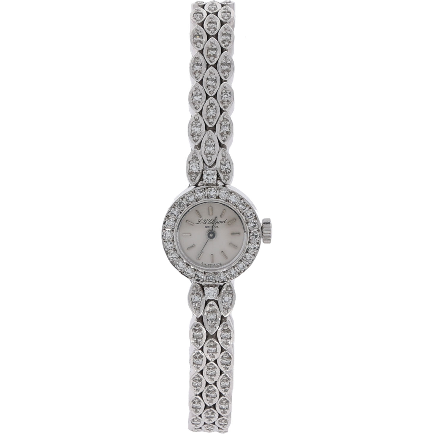Chopard Lady Diamond Watch Whitegold 18K with Diamond Bracelet ca. 1980