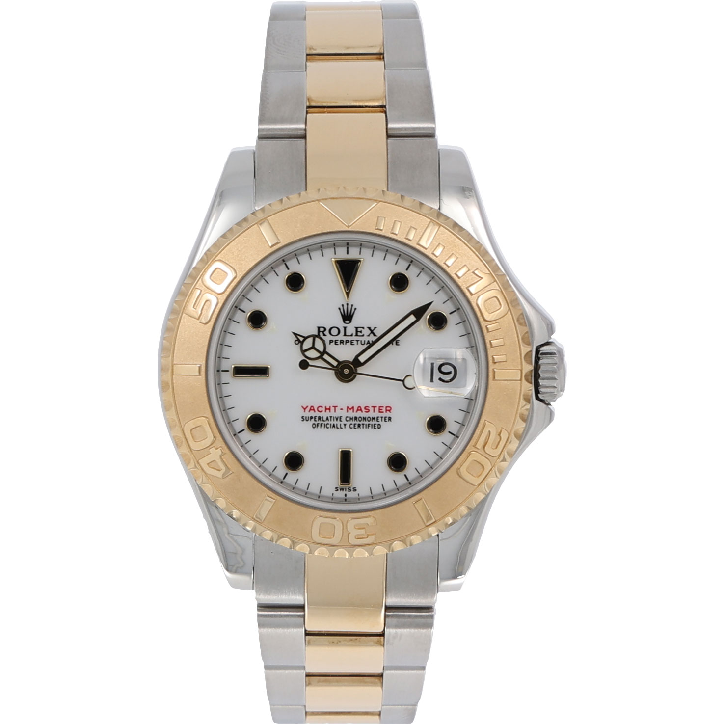 Rolex Yacht-Master Ref. 68623 Steel/Gold 18K white dial Full Set 2000 LC100