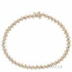 Armband 19cm Gelbgold 585 / 14K mit 1ct Diamanten - Bild 2 Vorschau