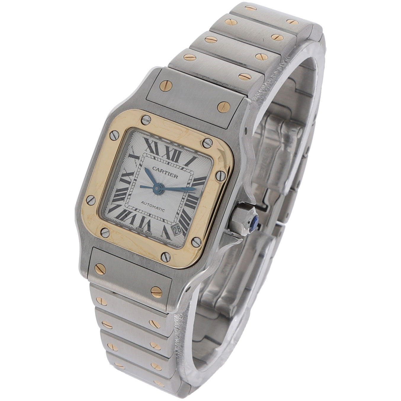 Cartier Santos Galbée Lady Ref.2424 Steel/Gold 18K automatic 2000’s Vintage Watch overhauled 11/24 - Bild 2