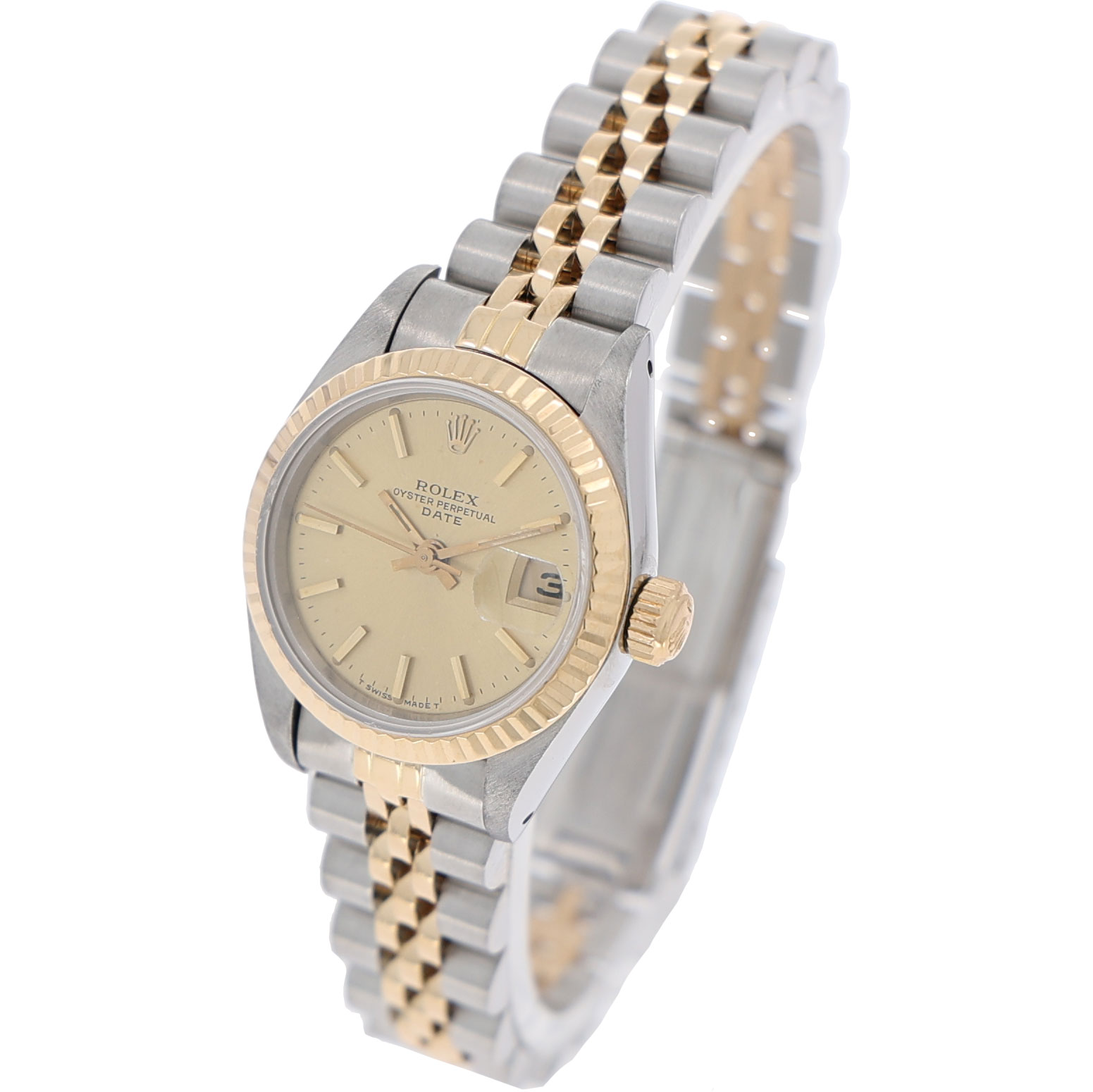 Rolex Lady-Datejust 26 Ref. 69173 Steel/Gold champagne dial + Papers 1985 LC100 - Bild 2