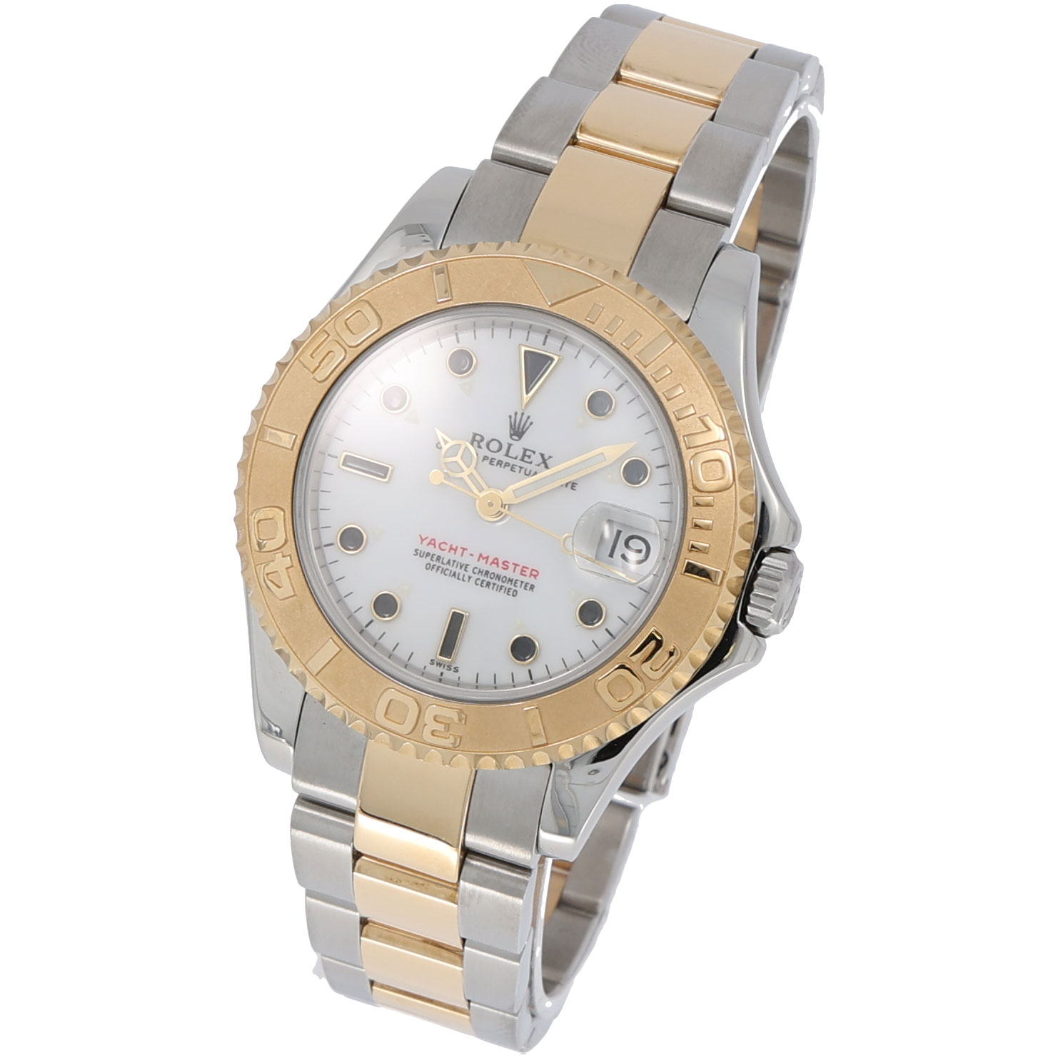 Rolex Yacht-Master Ref. 68623 Steel/Gold 18K white dial Full Set 2000 LC100 - Bild 2