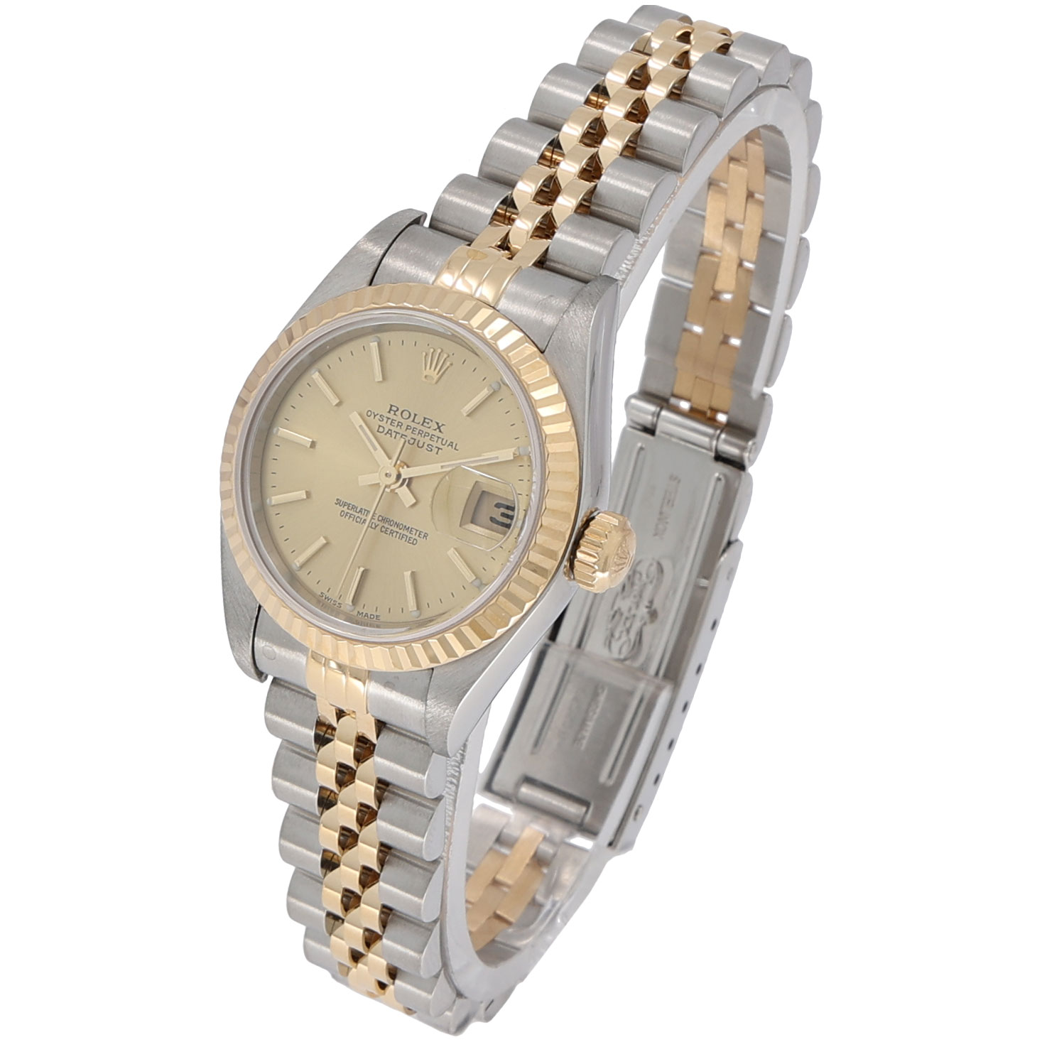 Rolex Lady-Datejust Ref. 79173 Stahl/Gold champagne dial Box und Papiere 2003 NO STRETCH - Bild 2