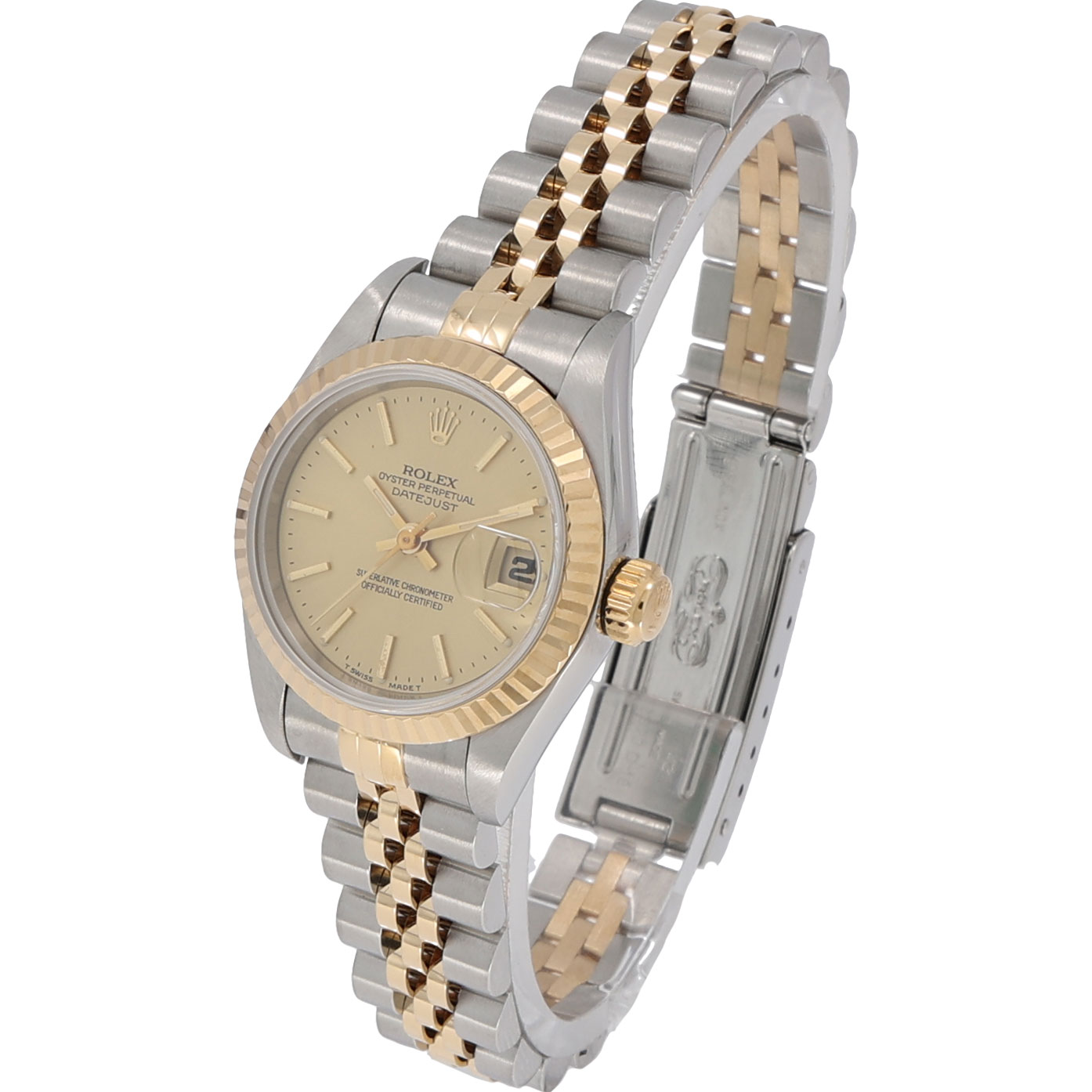 Rolex Lady-Datejust 26 Ref. 69173 Steel/Gold 18K champagne dial Full Set 1996 LC100 - Bild 2