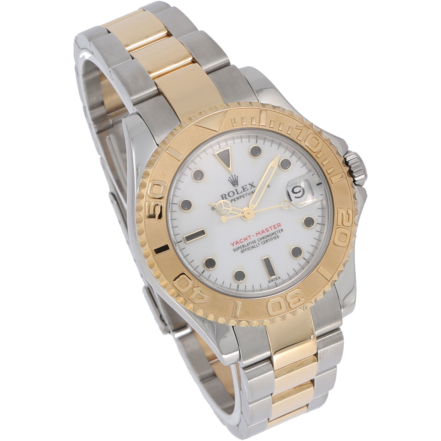 Rolex Yacht-Master Ref. 68623 Steel/Gold 18K white dial Full Set 2000 LC100 - Bild 3