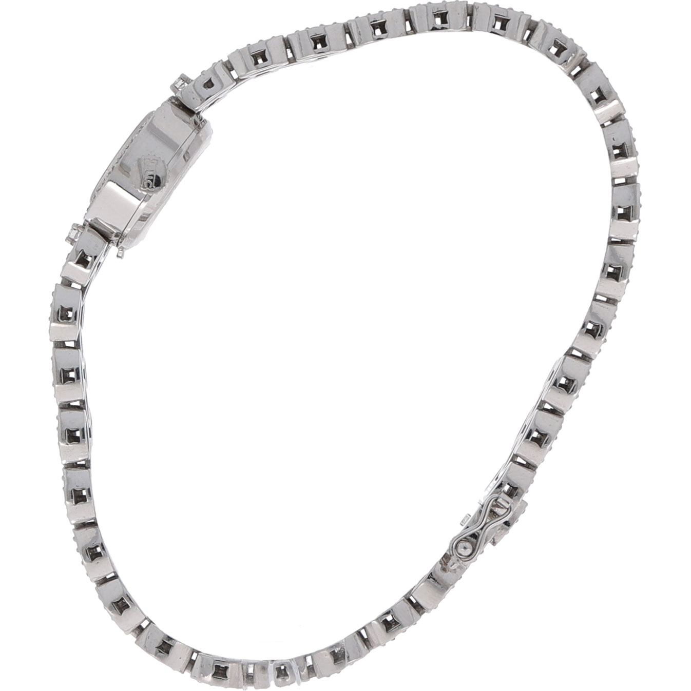 Chopard Lady Diamond Watch Whitegold 18K with Diamond Bracelet ca. 1980 - Bild 4