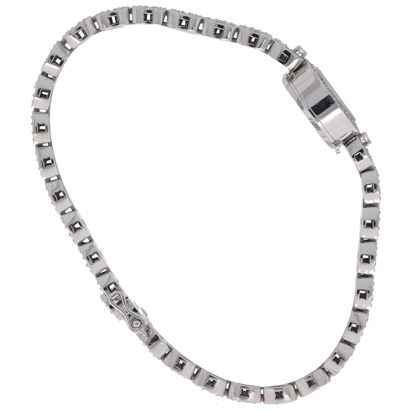 Chopard Lady Diamond Watch Whitegold 18K with Diamond Bracelet ca. 1980 - Bild 5