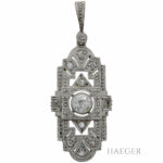 Anhänger Weißgold 585 / 14K mit 0,2ct Altschliff Diamanten Vorschau