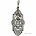Anhänger Weißgold 585 / 14K mit 0,2ct Altschliff Diamanten Vorschau