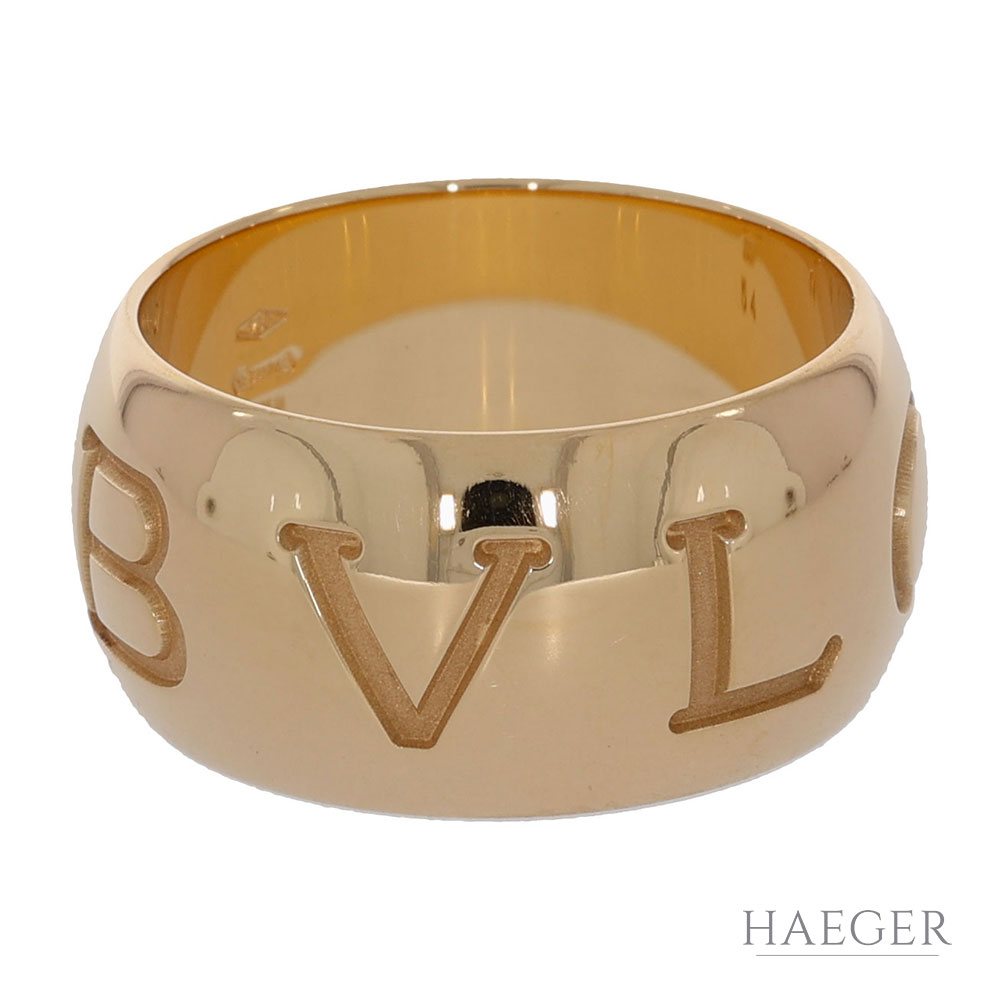 Bulgari Monologo Ring Gr.59 Gelbgold 750 / 18K