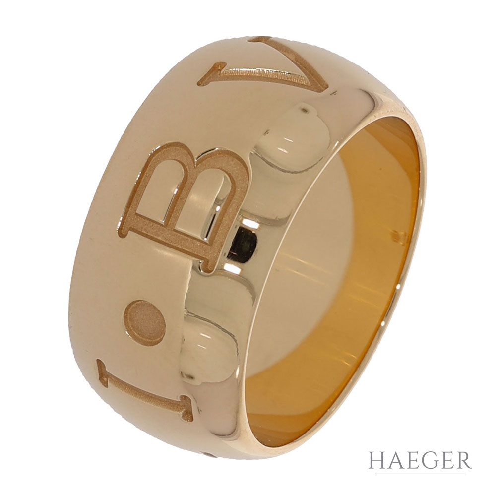 Bulgari Monologo Ring Gr.59 Gelbgold 750 / 18K