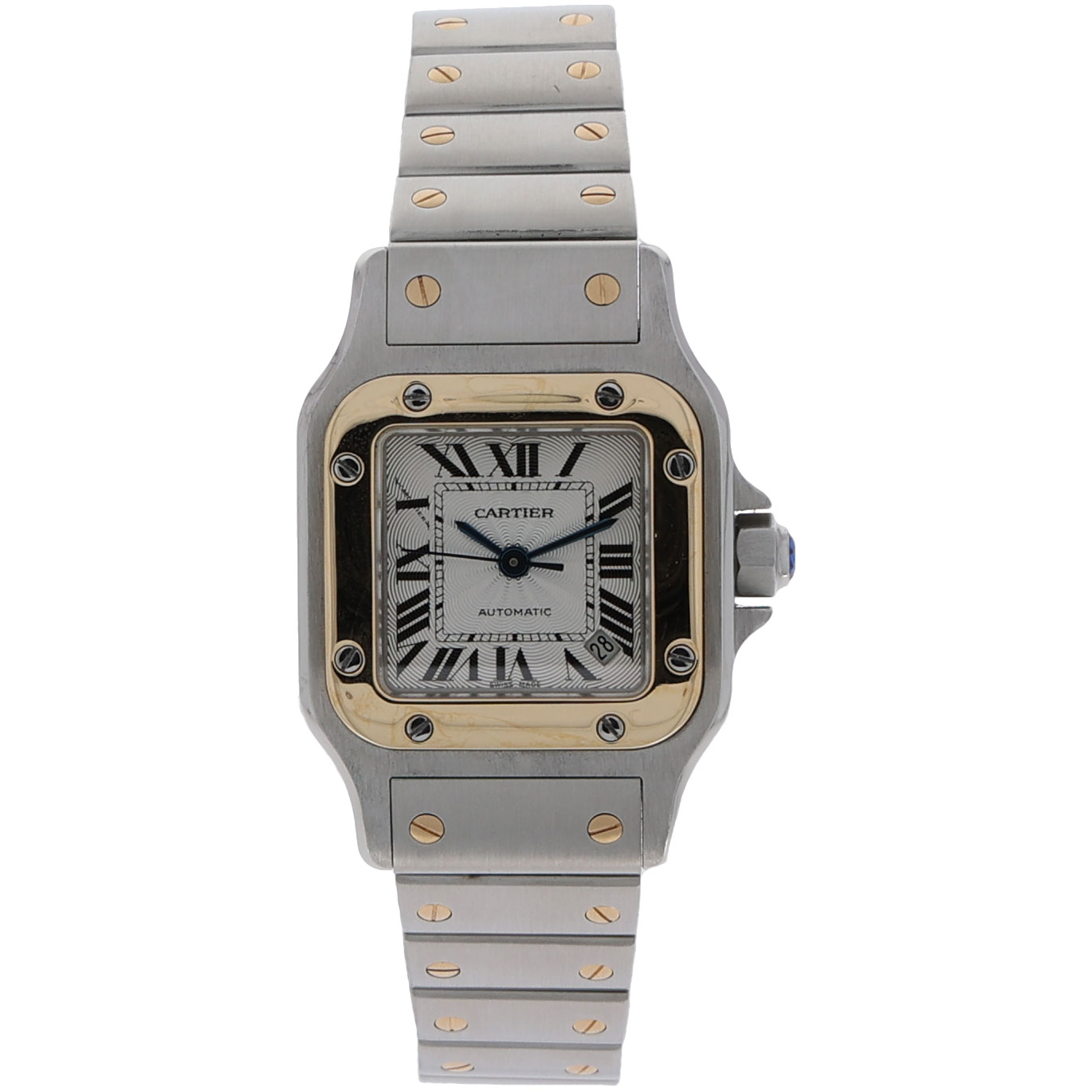 Cartier Santos Galbée Lady Ref.2424 Steel/Gold 18K automatic 2000’s Vintage Watch overhauled 11/24