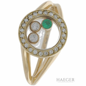 Chopard Happy Diamonds Ring Gr.56 Gelbgold 750 / 18K mit 0,4ct Diamanten