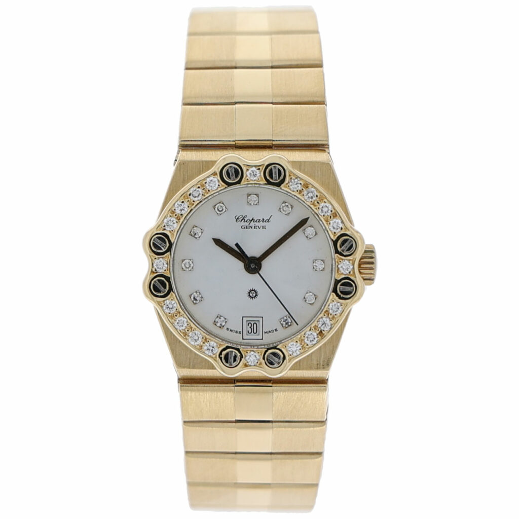 Chopard St. Moritz Ref. 5156 Gold 18K Factory Diamond Bezel Diamaond Dial ca.1995