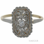 Ring Gr.52 Platin 950, Gelbgold 585 / 14K mit 0,1ct Diamanten Vorschau
