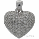 Herzanhänger Weißgold 585 / 14K mit 0,5ct Diamanten Vorschau