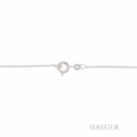 Jugendstil Collier 40cm Weißgold 585 / 14K mit Diamanten und Smaragd Vorschau