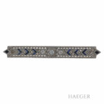 Jugendstil Diamant Saphir Brosche in Platin und Gelbgold Vorschau