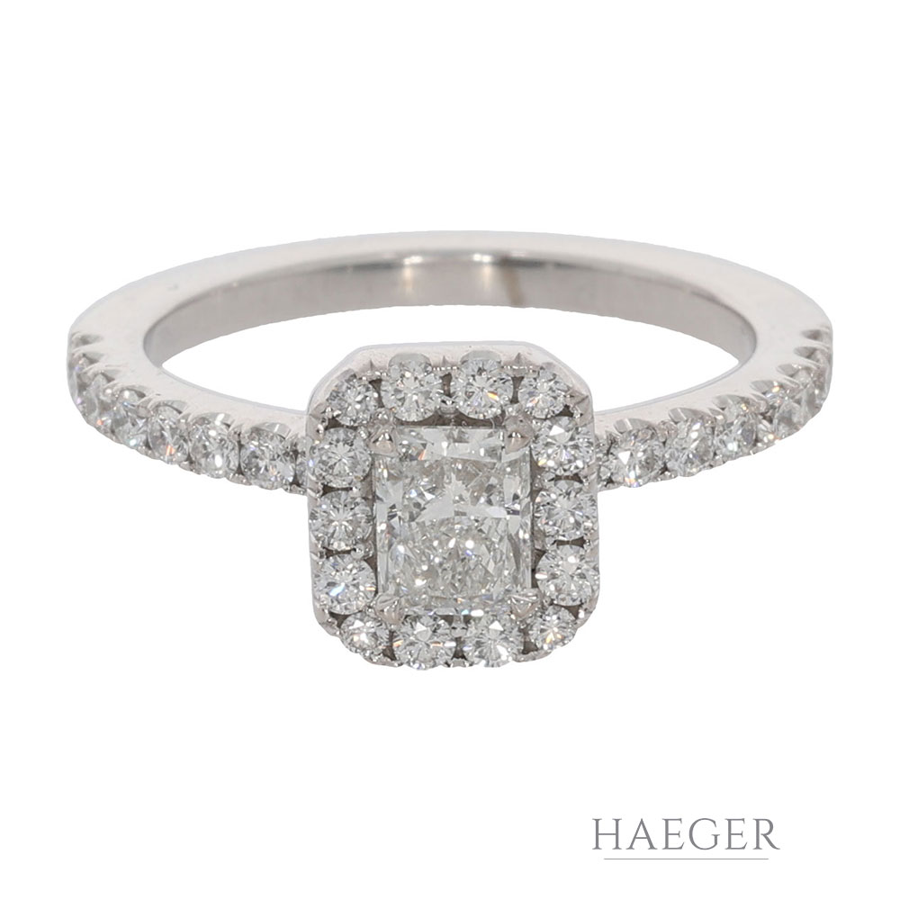 Ring Gr.51 Weißgold 750 / 18K mit 0,85ct Diamanten