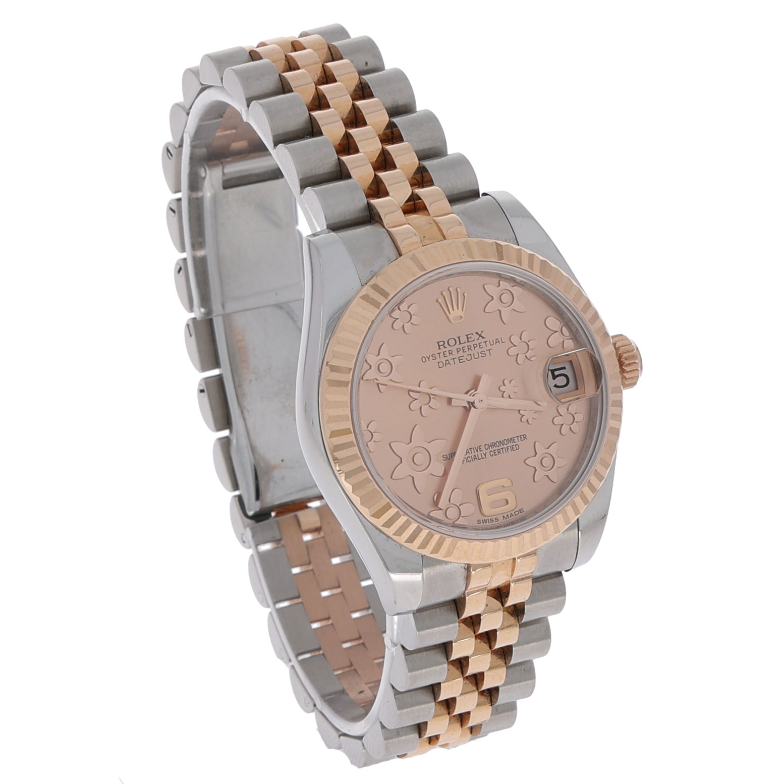 Rolex Datejust 31 Ref. 178271 Stahl/Everose Gold 18K Floral Dial with Papers 2014