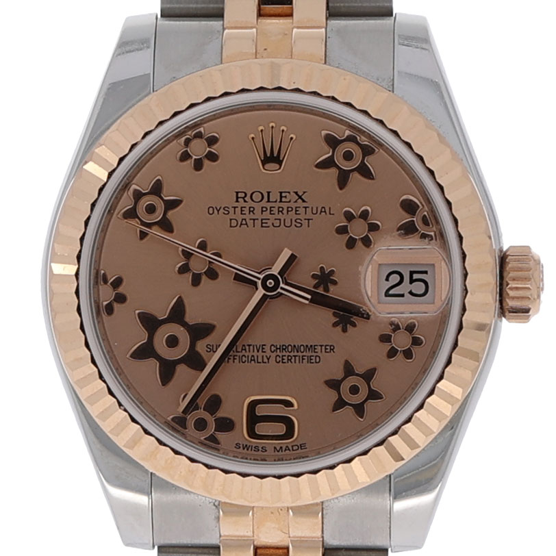 Rolex Datejust 31 Ref. 178271 Stahl/Everose Gold 18K Floral Dial with Papers 2014