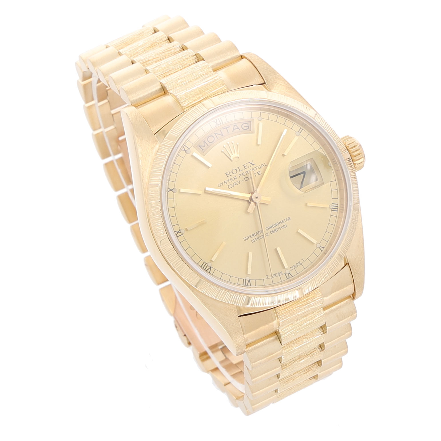 Rolex Day-Date 36 Ref 18078 Borke Design Full Set 1985 almost no stretch
