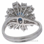 Saphir Ring Gr.53 Weißgold 750 / 18K mit 1ct Diamanten Vorschau