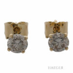 Solitärohrstecker Gelbgold 750 / 18K mit 1ct Diamanten Vorschau