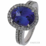 Tanzanit Ring Gr.53 Weißgold 750 / 18K mit 0,4ct Diamanten Vorschau