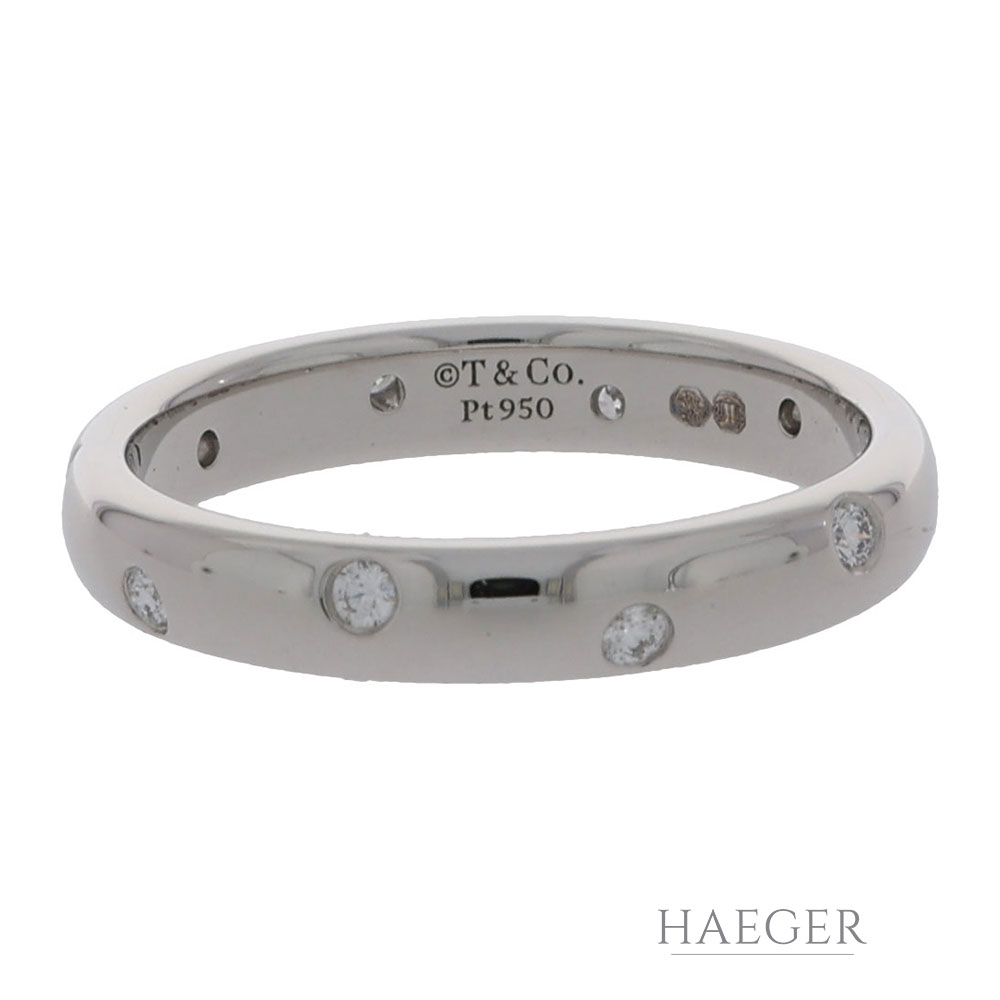 Tiffany and Co. Ring Gr.49 Platin 950 mit 0,1ct Diamanten