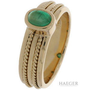 Tiffany & Co. Ring Gr.55 Gelbgold 750 / 18K mit Smaragd