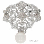Brosche Weißgold 750 / 18K mit 0,5ct Diamanten Vorschau