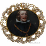 Brosche Gelbgold 18 Karat mit Perlen Philipp IV Spanien Vorschau