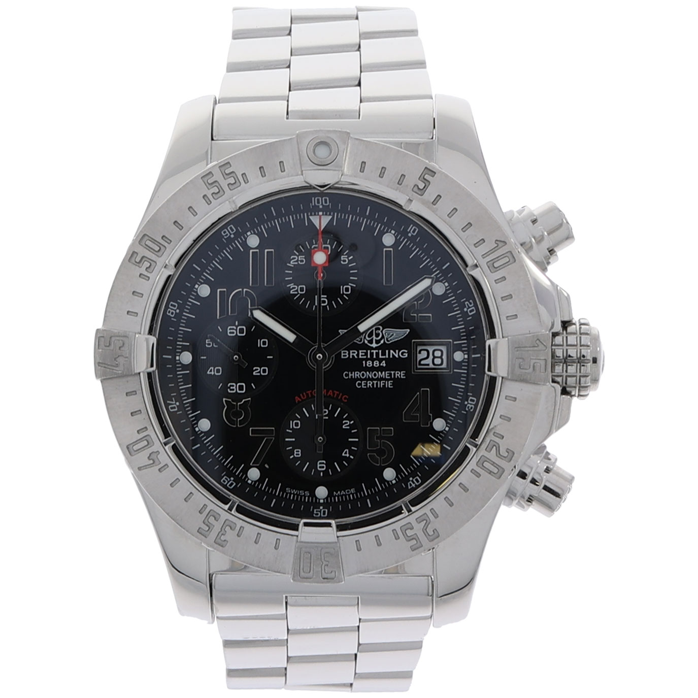 Breitling Avenger Skyland Fliegeruhr Ref. A13380 45mm Edelstahlgehäuse und schwarzen Zifferblatt