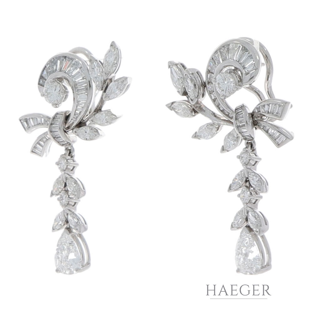 Ohrhänger aus Platin 950 mit Diamanten